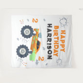 ハッピーバースデーモダンモンスターカートラック名 タペストリー (正面(横))