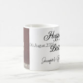 ハッピーバースデーモダン写真シンプルミニマル コーヒーマグカップ (中央)