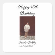 ハッピーバースデーモダン写真シンプルミニマル