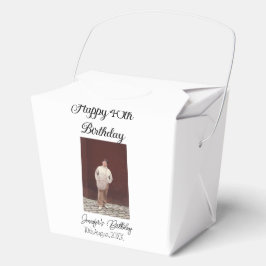 ハッピーバースデーモダン写真シンプルミニマル フェイバーボックス