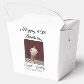 ハッピーバースデーモダン写真シンプルミニマル フェイバーボックス (裏面)