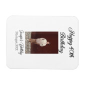 ハッピーバースデーモダン写真シンプルミニマル マグネット (横)