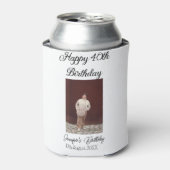 ハッピーバースデーモダン写真シンプルミニマル 缶クーラー (缶正面)