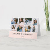 ハッピーバースデーモダン写真 カード (正面)