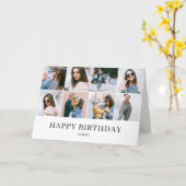 ハッピーバースデーモダン写真 カード (黄色い花)