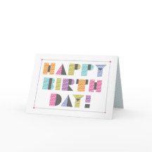 ハッピーバースデーモダン文字