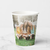 ハッピーバースデーモダン書道写真 紙コップ (裏面)