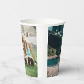 ハッピーバースデーモダン書道写真 紙コップ (右)