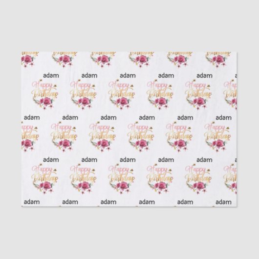 ハッピーバースデーモダン 薄葉紙 (正面)