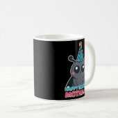 ハッピーバースデーモットマン！かわいいモースマンの漫画 コーヒーマグカップ (正面右)