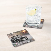 ハッピーバースデーモデルA車のコースター スクエアペーパーコースター (インサイチュ)