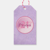 ハッピーバースデーモノグラム（名前と年齢） ギフトタグ (裏面)