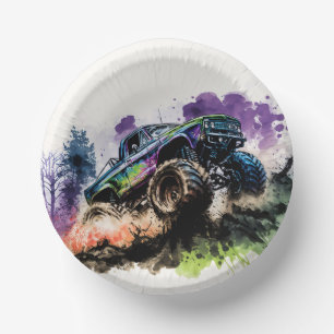 ハッピーバースデーモンスタートラックのスマッシュクラッシュボーイ ペーパーボウル