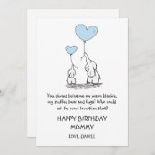 ハッピーバースデーモーミーゾウかわいい (正面/裏面)