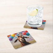 ハッピーバースデーヤギ スクエアペーパーコースター (インサイチュ)