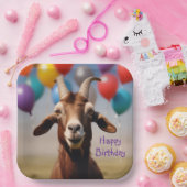 ハッピーバースデーヤギ ペーパープレート (パーティー)