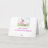 ハッピーバースデーヤングガールサマーメドーカード カード (裏面)