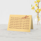 ハッピーバースデーヤン カード (黄色い花)
