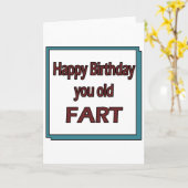 ハッピーバースデーユオールドファート カード (黄色い花)