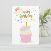 ハッピーバースデーユニコーンカップケーキ シーズンカード (スタンド正面)