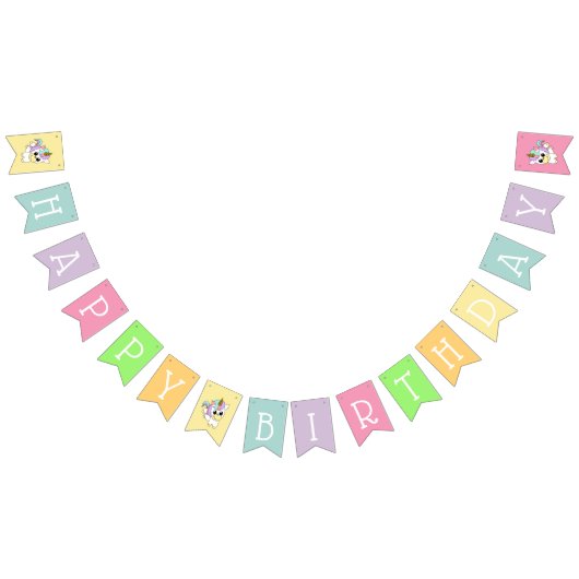 ハッピーバースデーユニコーン バンティングフラッグ (全)