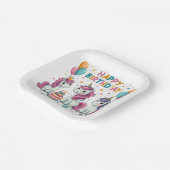 ハッピーバースデーユニコーン ペーパープレート (傾斜あり)