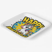 ハッピーバースデーユニコーン ペーパープレート (傾斜あり)