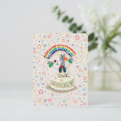 ハッピーバースデーユニコーン ポストカード (スタンド正面)