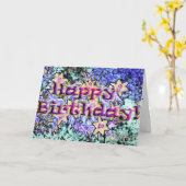 ハッピーバースデーユリカード カード (黄色い花)