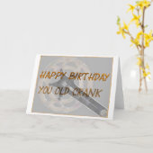 ハッピーバースデーユーオールドクランク カード (黄色い花)