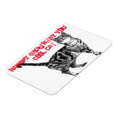 ハッピーバースデーユーカッコいいタビーキャット誕生日カード マグネット (左側)