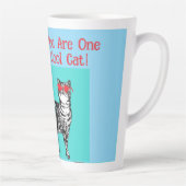 ハッピーバースデーユークールタブビーキャットメンズ夫 カフェラテマグ (右)