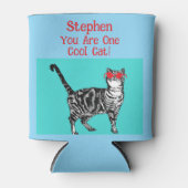 ハッピーバースデーユークールタブビーキャットメンズ夫 缶クーラー (正面)