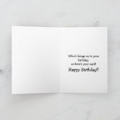 ハッピーバースデーユーモアあいさつカード カード (内部)