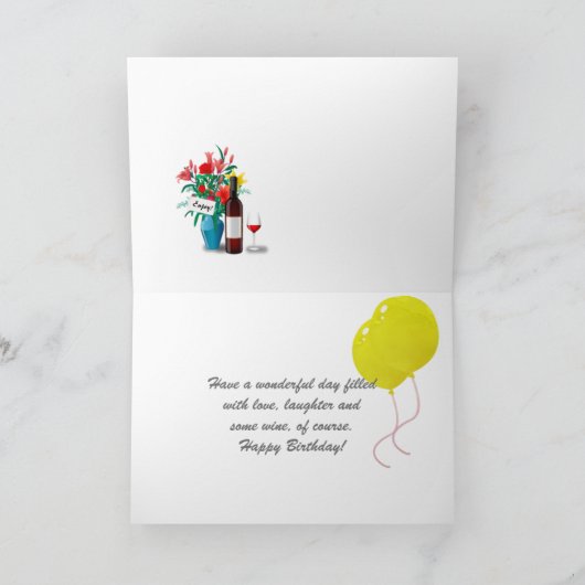 ハッピーバースデーユーモアのあるカード シーズンカード (内部)