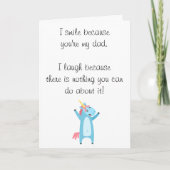 ハッピーバースデーユーモアパパ おもしろい カード (正面)