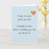 ハッピーバースデーユーモアパパ おもしろい カード (黄色い花)