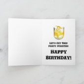 ハッピーバースデーユーモア – ウィスキーサワーレシピ カード (内部)