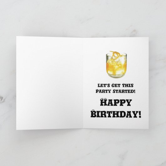 ハッピーバースデーユーモア – ウィスキーサワーレシピ カード (内部)