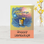 ハッピーバースデーユーモア – ドライバーレシピ カード (黄色い花)