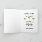 ハッピーバースデーユーモア – マルガリータレシピ カード (内部)