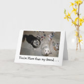 ハッピーバースデーユーモア – puppy friends カード (黄色い花)