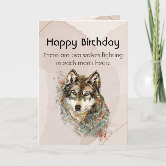 ハッピーバースデーユーモウルフウルフウルフカード カード (正面)