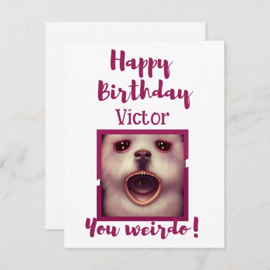 ハッピーバースデーユーワイルドカパーソナライズされたード (正面/裏面)