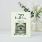 ハッピーバースデーユーワイルドグリーンパーソナライズされたカード (スタンド正面)