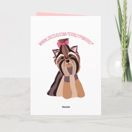 ハッピーバースデーヨークシャーテリアカード カード (裏面)