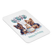 ハッピーバースデーヨークシャーテリア犬 マグネット (右側)