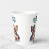 ハッピーバースデーヨークシャーテリア犬 紙コップ (右)