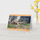 ハッピーバースデーライオネス(Leo) カード (黄色い花)