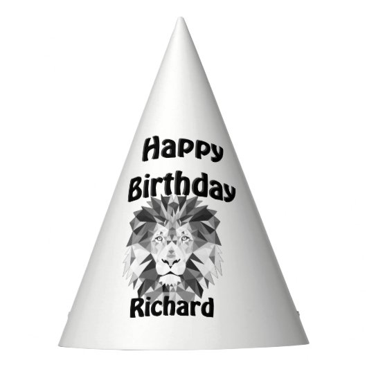 ハッピーバースデーライオンパーティーハット パーティーハット (正面)